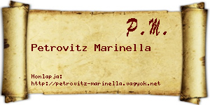 Petrovitz Marinella névjegykártya